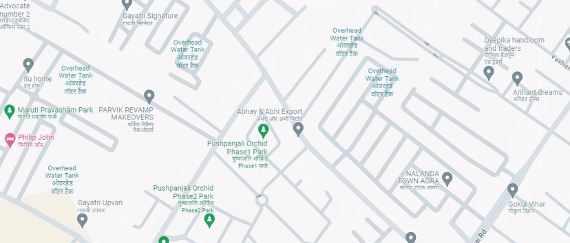 Map depicting the location of the Abhay & Abhi exports office