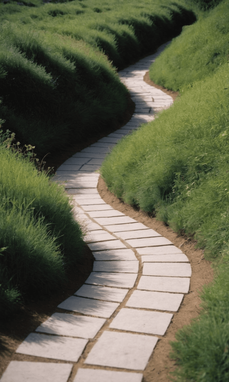 Symbolic path leading to Fair Trade certification banner, representing journey and ethical achievement.